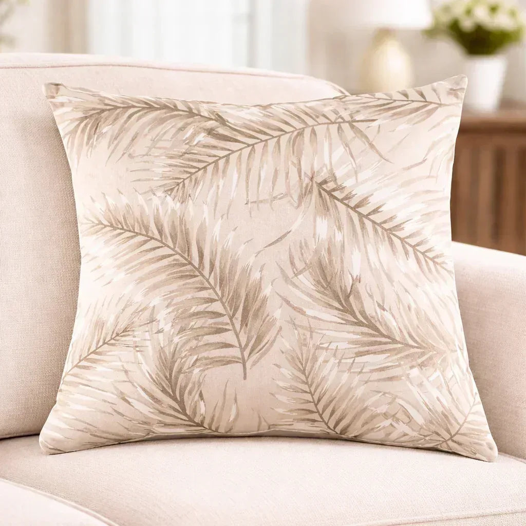 Earthy Prints Cushion Cover - Beige