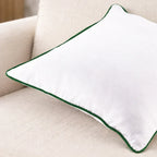 Serene Border Cushion Cover - White