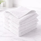 White Plush Face Towel - Set of 4