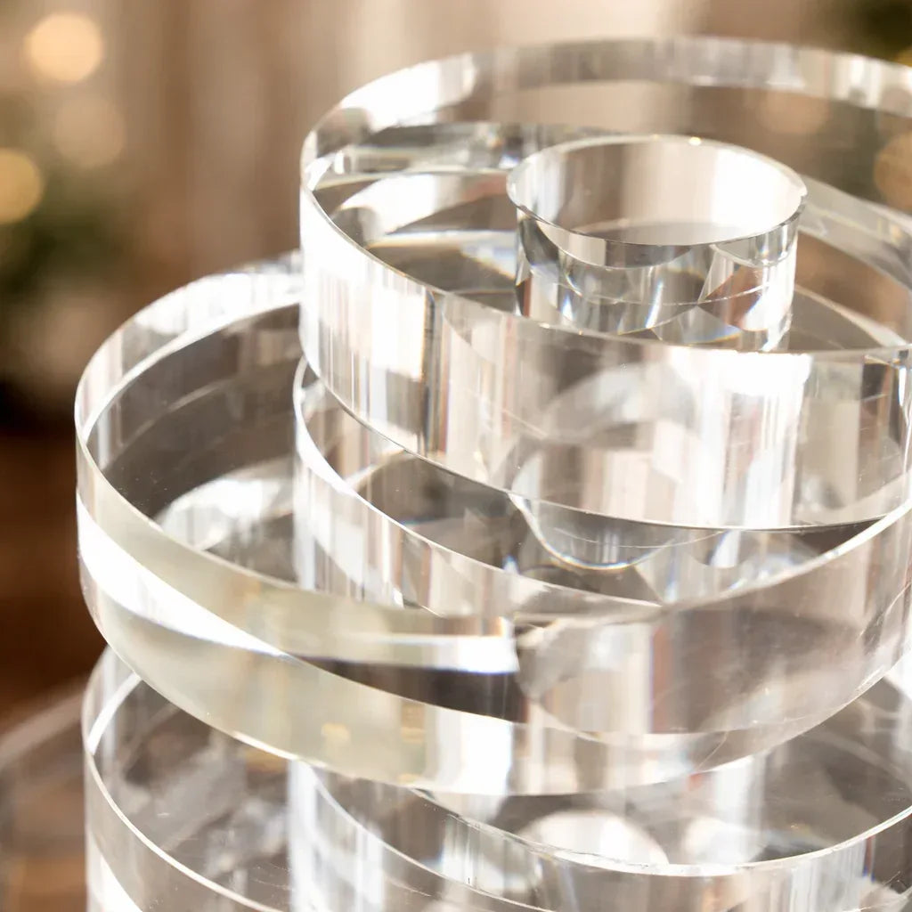Crystal Seven-Layer Ring Sculpture