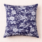 Navy Blooms Cushion Cover - Printed