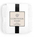 White Plush Face Towel - Set of 4