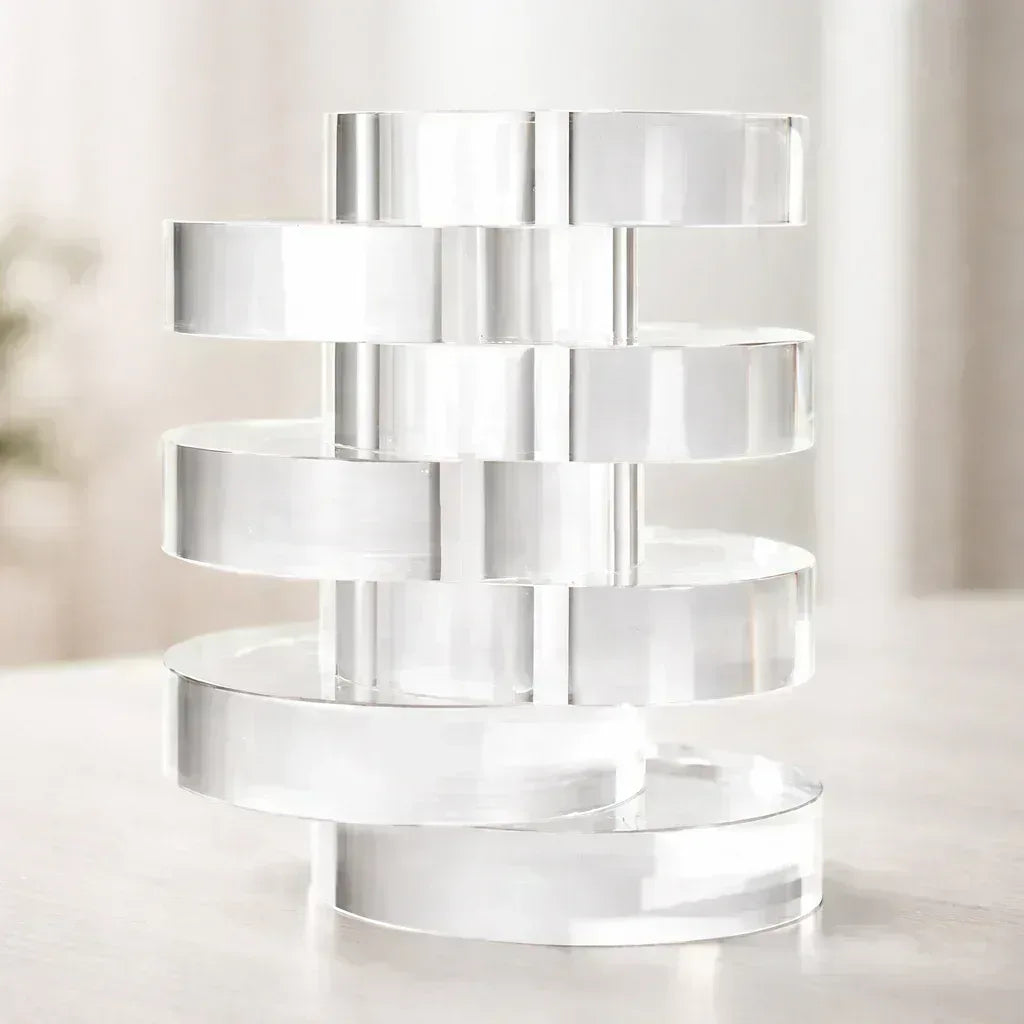 Crystal Seven-Layer Ring Sculpture
