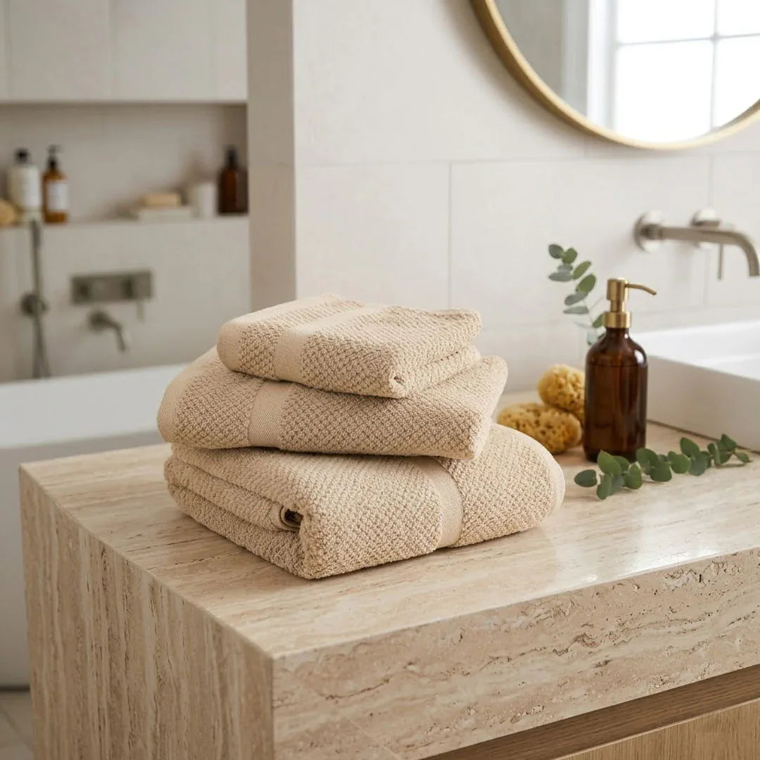 Beige Weave Towel Collection