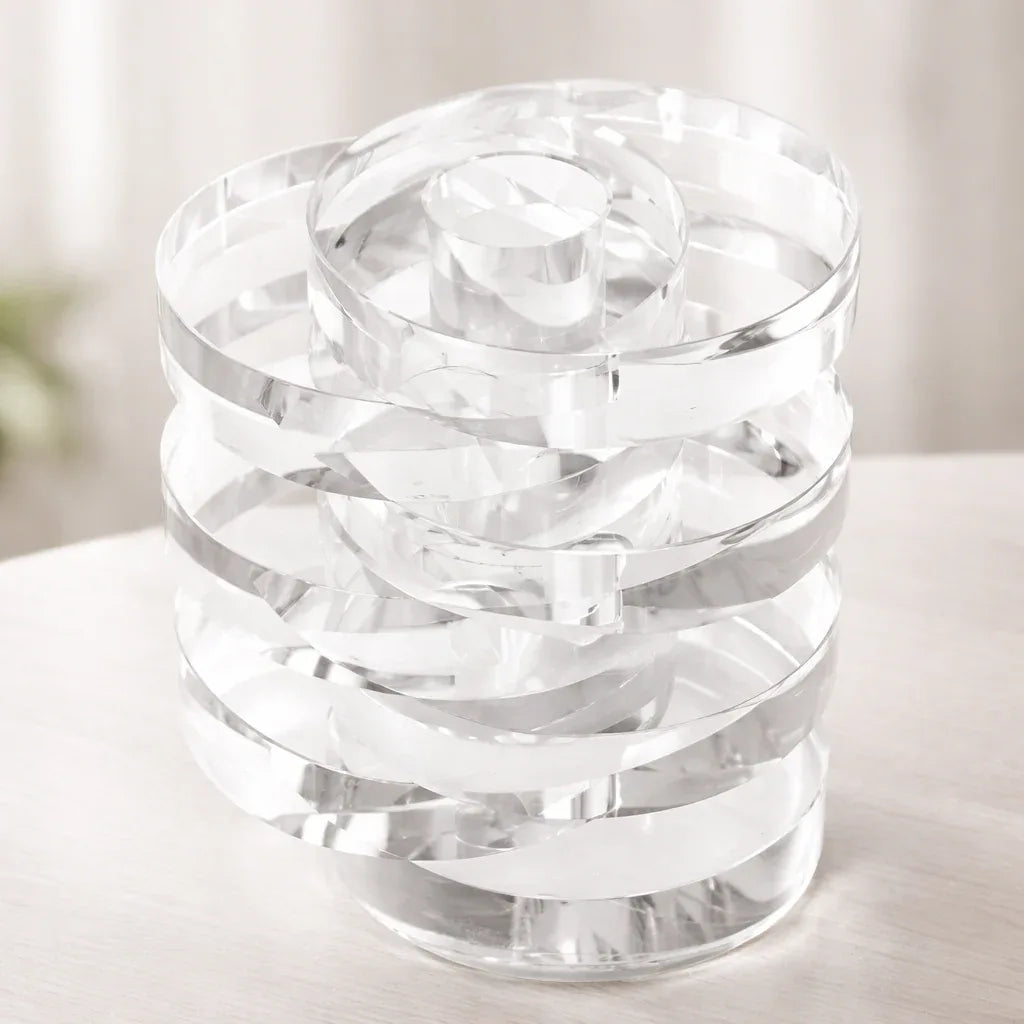 Crystal Seven-Layer Ring Sculpture