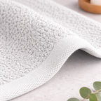 White Weave Face Towel - Set of 4