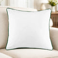 Serene Border Cushion Cover - White