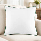 Serene Border Cushion Cover - White