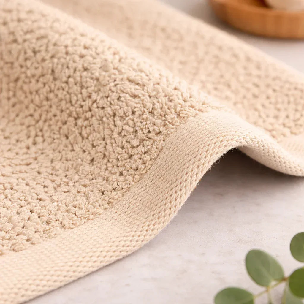 Beige Weave Face Towel - Set of 4