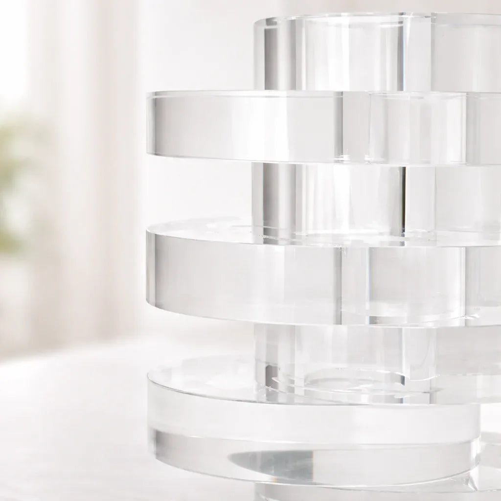 Crystal Seven-Layer Ring Sculpture
