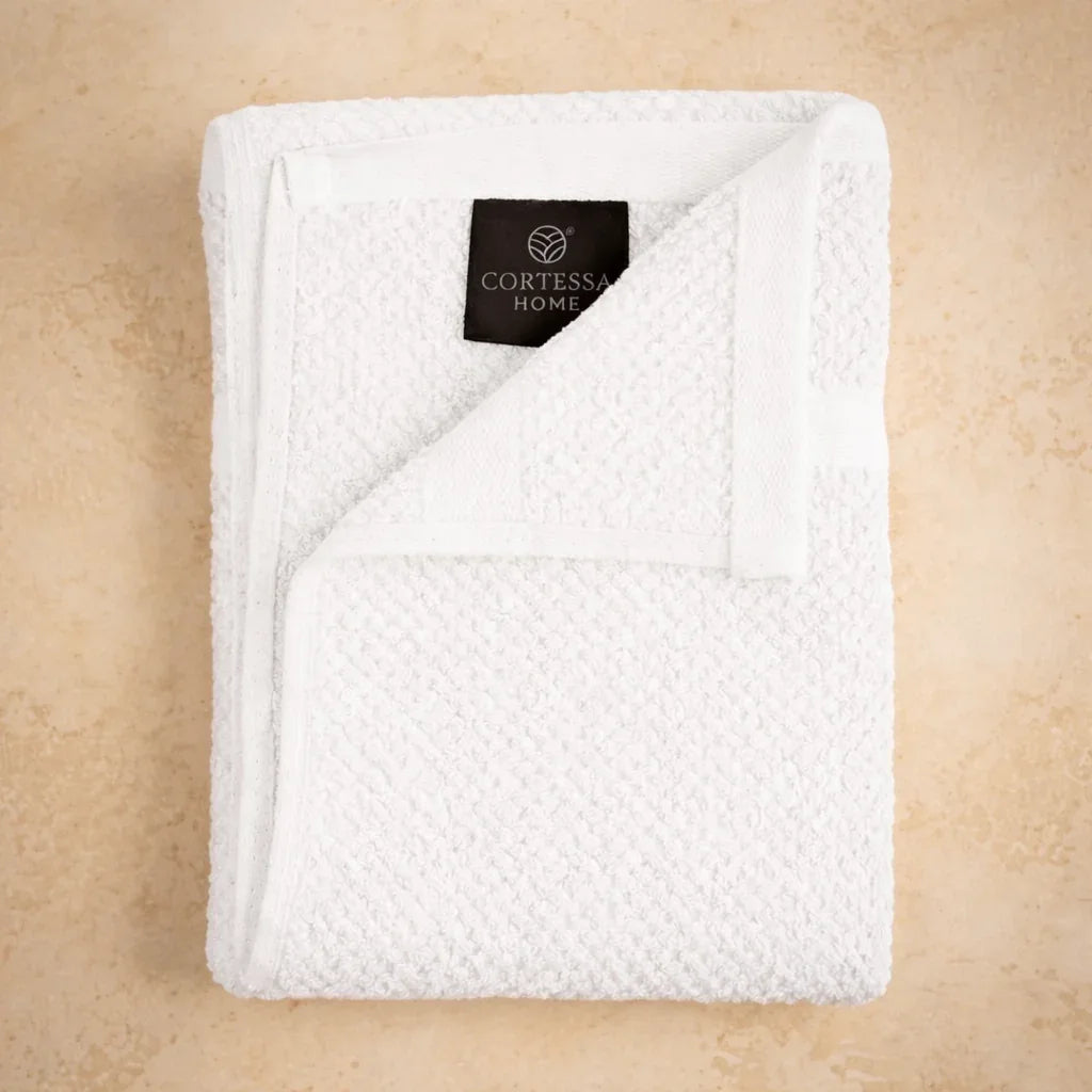 White Weave Bath Towel