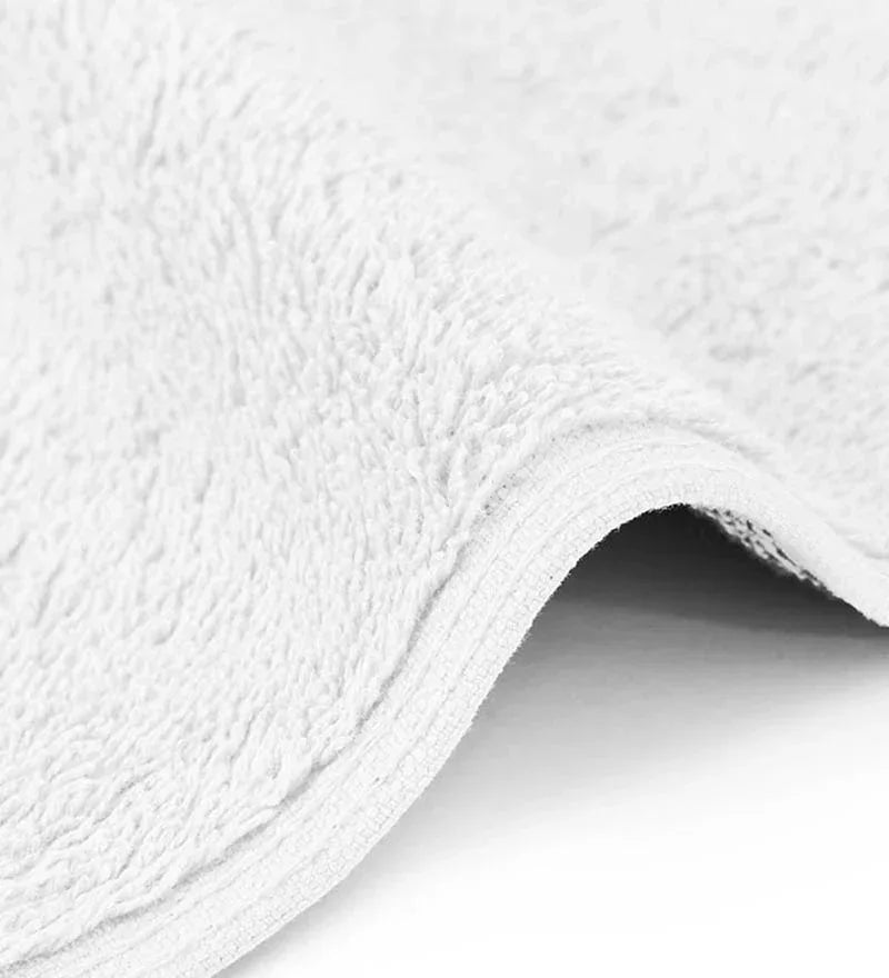 White Plush Face Towel - Set of 4