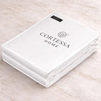 White Luxe Plain Duvet Cover Set - 300 Thread Count