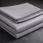 Grey Luxe Plain Duvet Cover Set - 300 Thread Count
