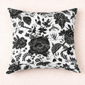 Monochrome Bloom Cushion Cover - Black