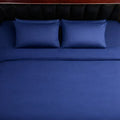 Blue Luxe Plain Duvet Cover Set - 300 Thread Count