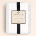White Plush Hand Towel