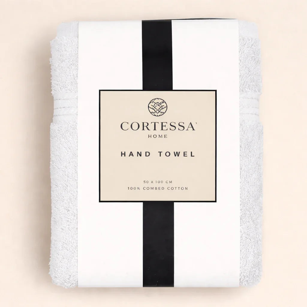 White Plush Hand Towel