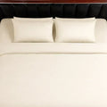 Beige Luxe Plain Duvet Cover Set - 300 Thread Count
