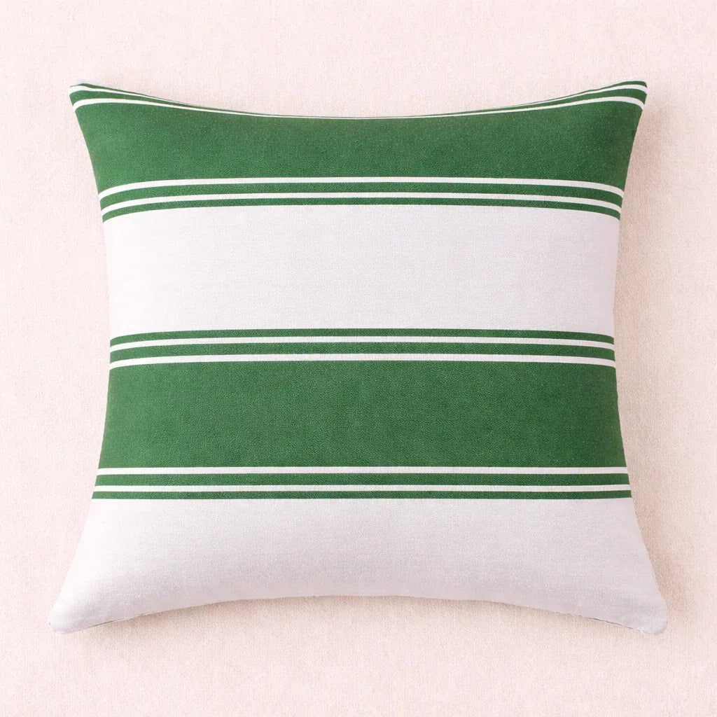 Emerald Lines Cushion Cover - Green