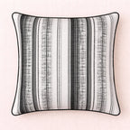 Monochrome Stripes Cushion Cover - Black