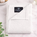 White Weave Face Towel - Set of 4