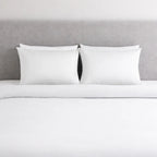 White Luxe Plain Duvet Cover Set - 300 Thread Count