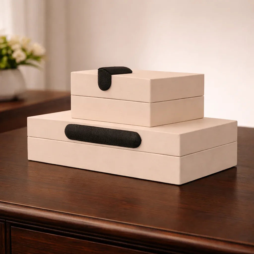 Textured Leather Storage Box