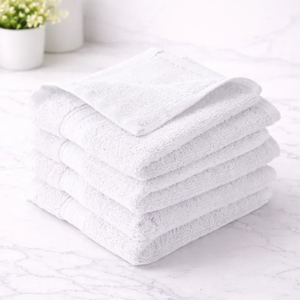 White Plush Bath Towel