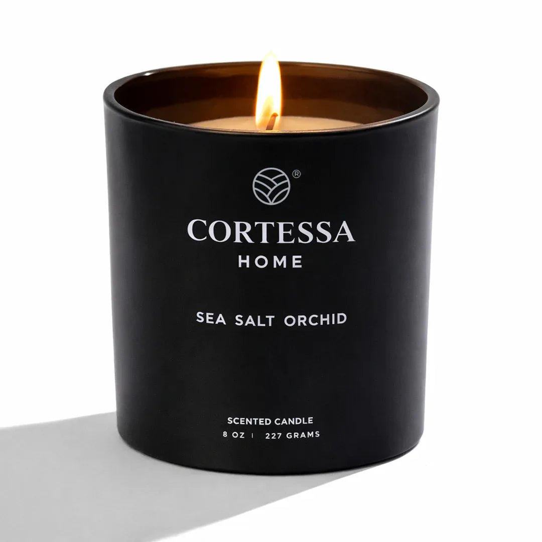 Sea Salt Orchid Scented Candle - 100% Soy Wax