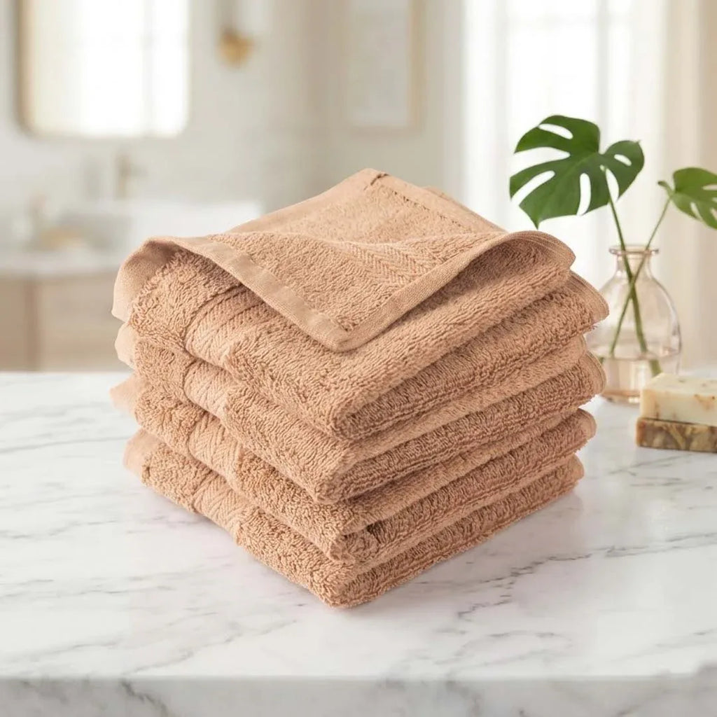 Beige Plush Hand Towel