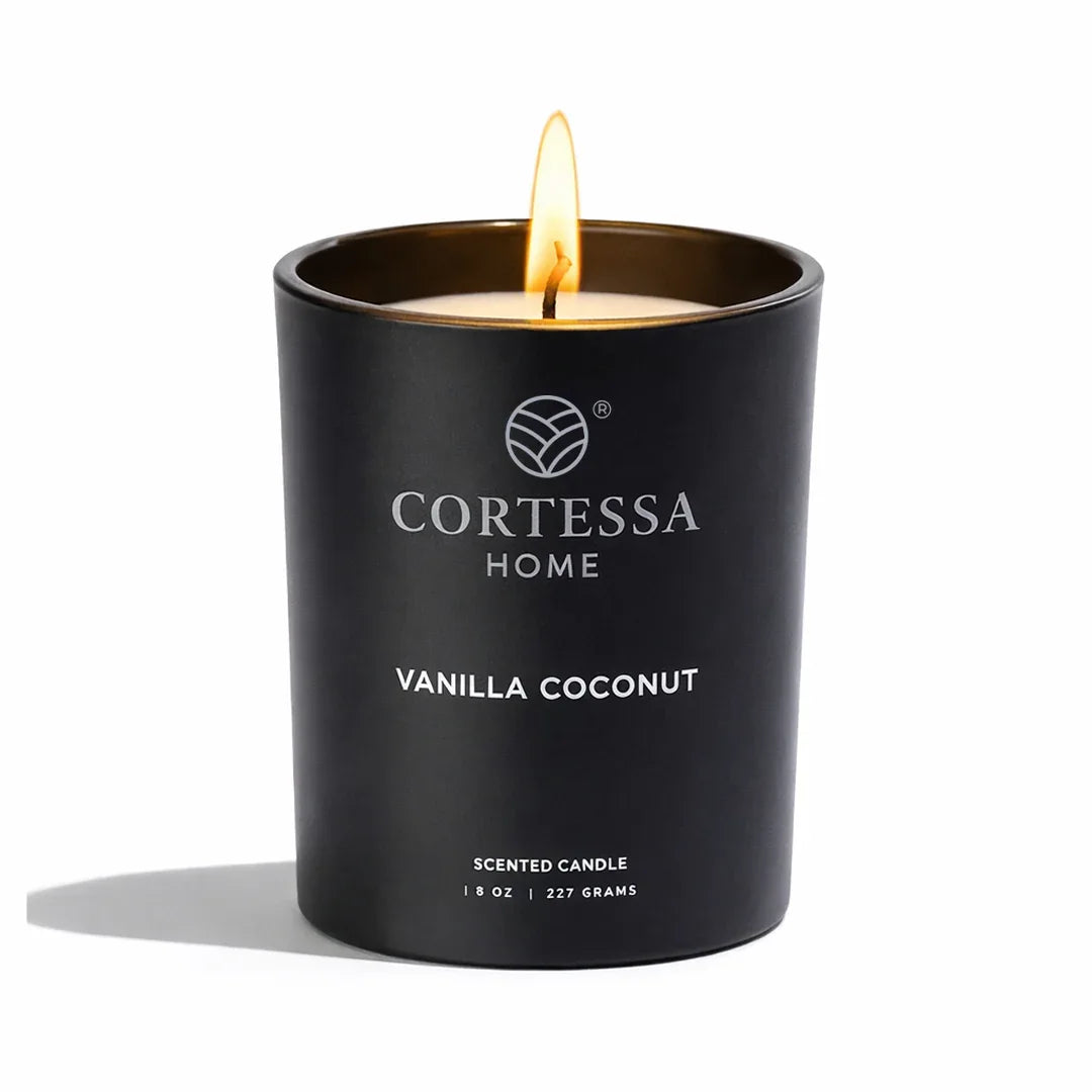 Vanilla Coconut Scented Candle - 100% Soy Wax