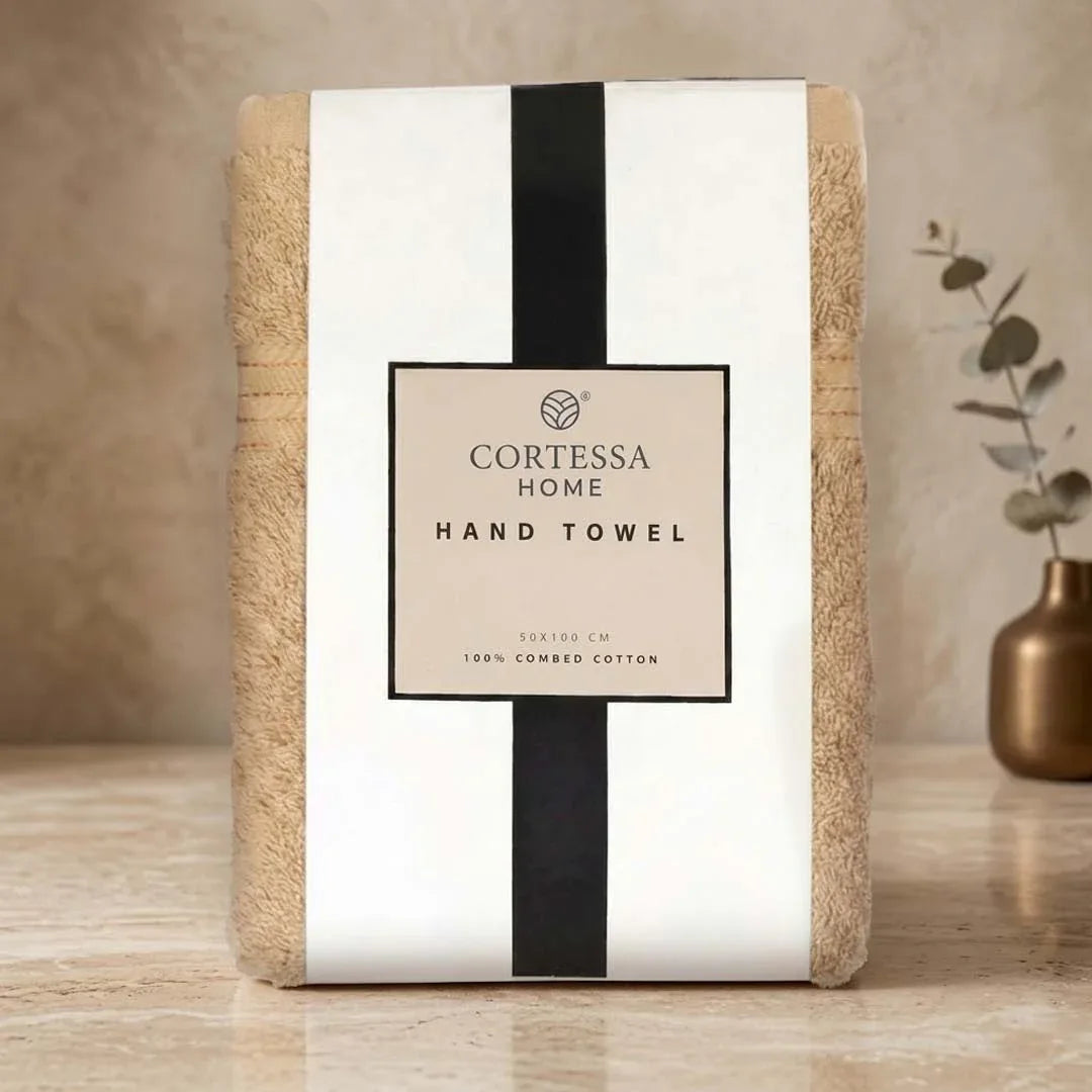 Beige Plush Hand Towel