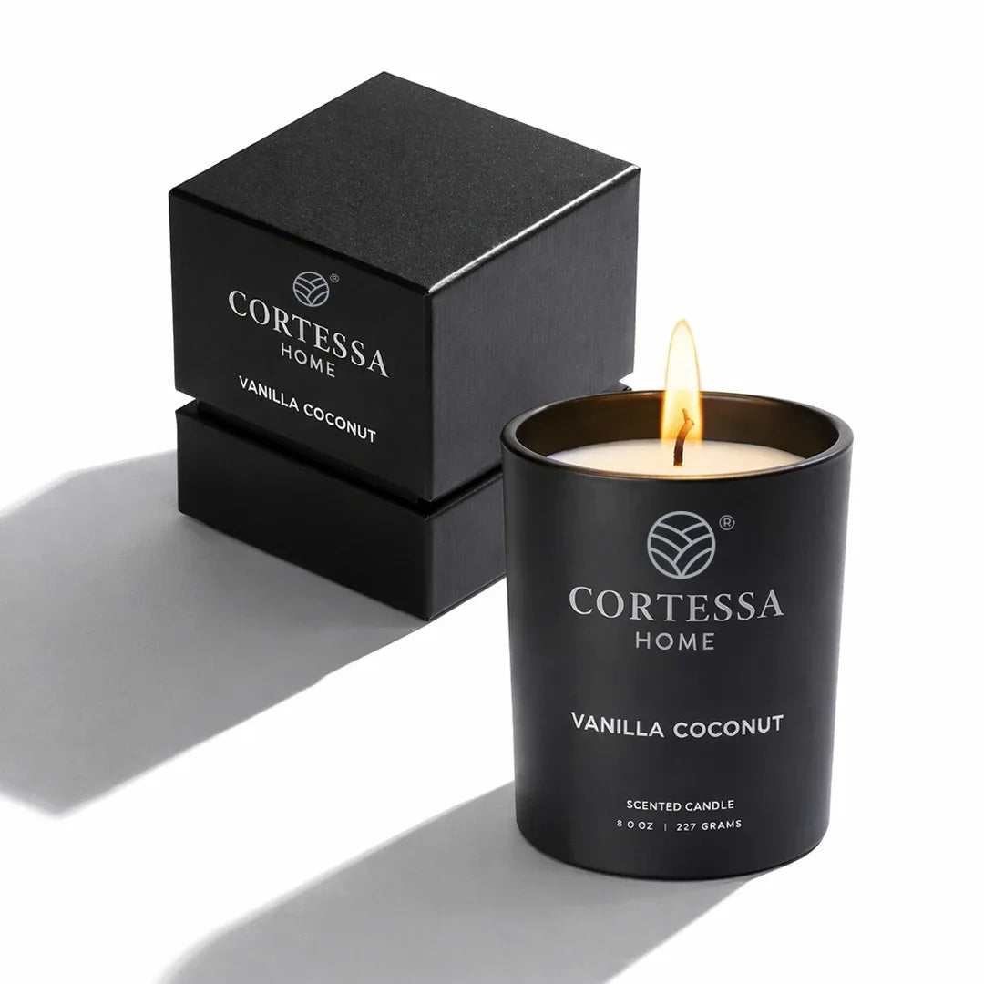 Vanilla Coconut Scented Candle - 100% Soy Wax