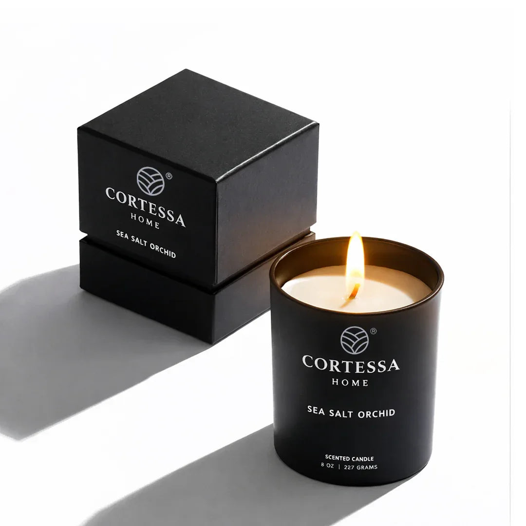 Sea Salt Orchid Scented Candle - 100% Soy Wax