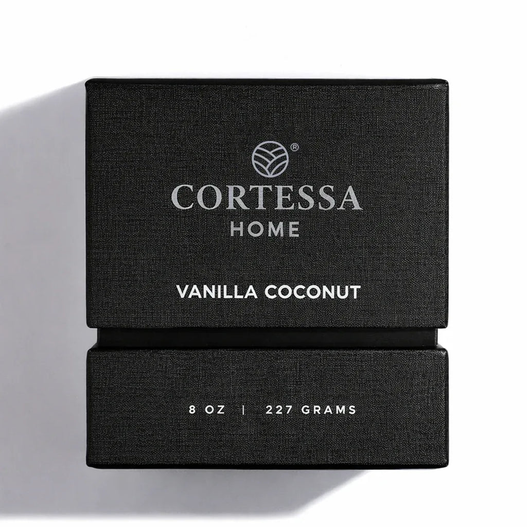 Vanilla Coconut Scented Candle - 100% Soy Wax