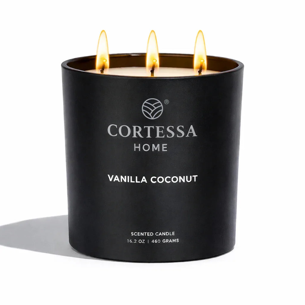 Vanilla Coconut Scented Candle - 100% Soy Wax