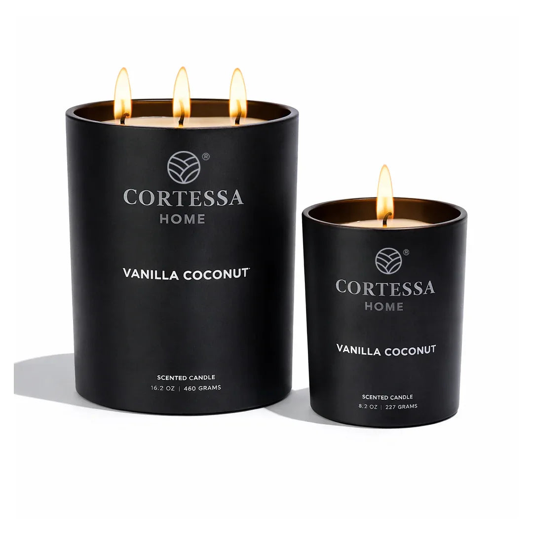 Vanilla Coconut Scented Candle - 100% Soy Wax