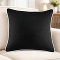 Classic Edge Cushion Cover - Black