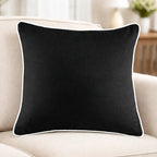 Classic Edge Cushion Cover - Black