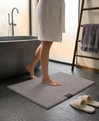 Grey Plush Bath Mat - Cortessa Home
