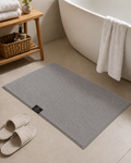 Grey Plush Bath Mat - Cortessa Home