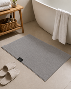 Grey Plush Bath Mat - Cortessa Home