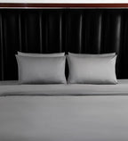 Grey Luxe Plain Duvet Cover Set - 300 Thread Count
