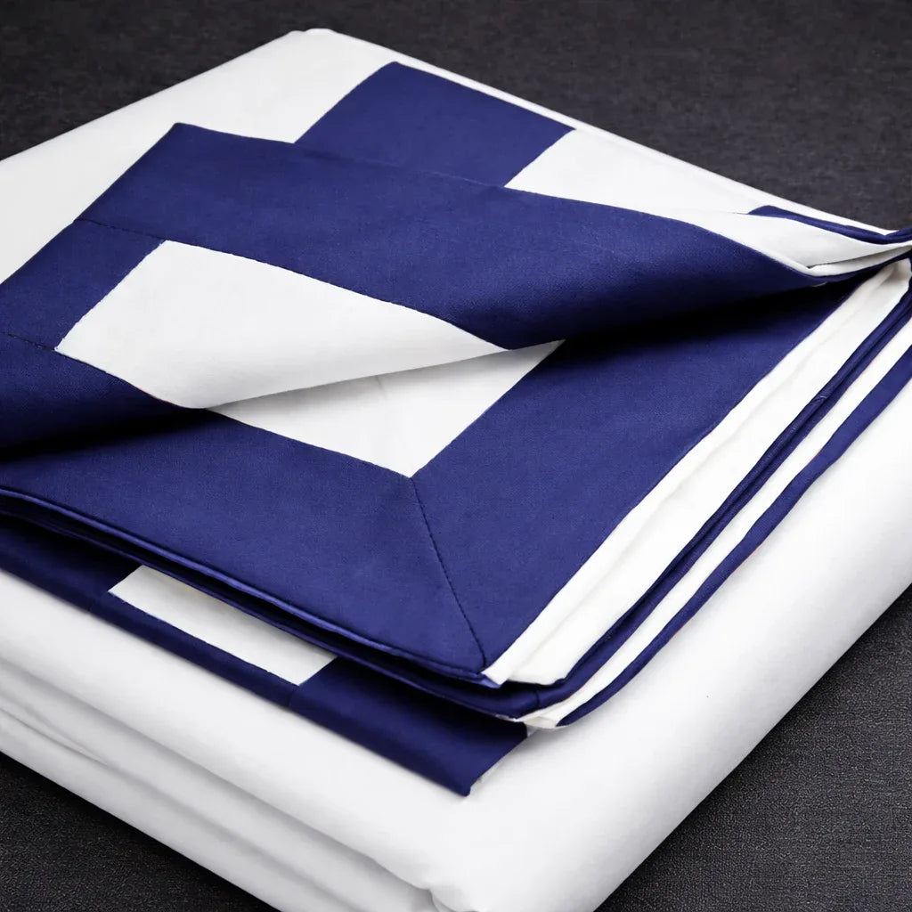 Navy Blend Duvet Cover Set - 300 Thread Count
