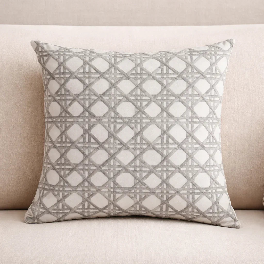 Abstract Grey Cushion Cover - Printed