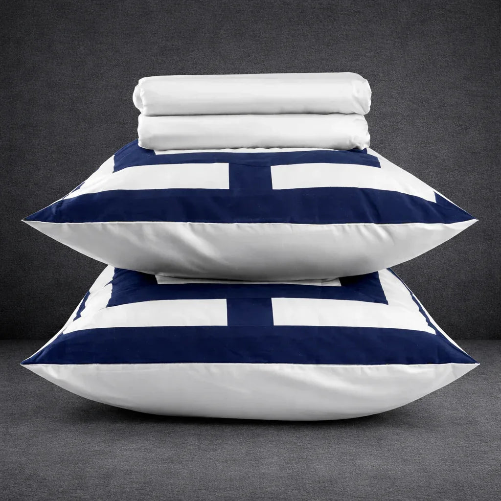Navy Blend Duvet Cover Set - 300 Thread Count