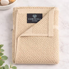 Beige Weave Face Towel - Set of 4