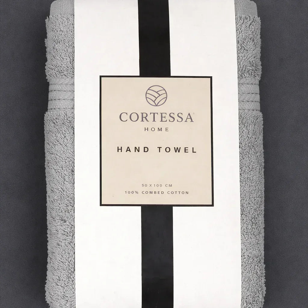 Grey Plush Hand Towel