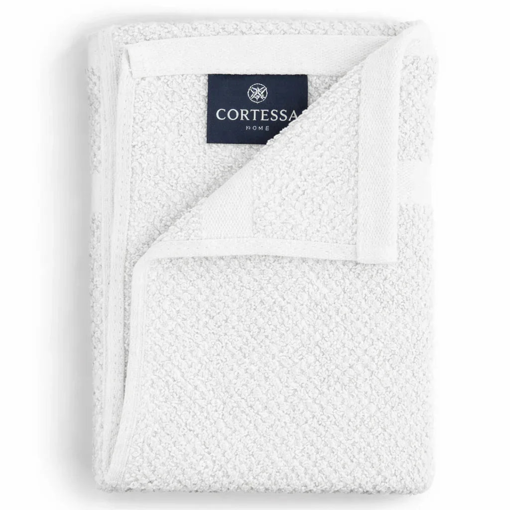 White Weave Hand Towel